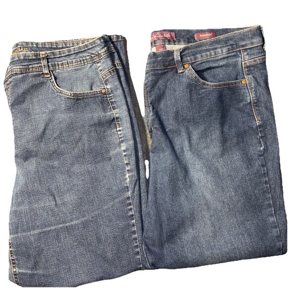 Lot of 2 Jeans Size 20W Charter Club & Gloria Vanderbilt Amanda Straight Leg - Picture 2 of 11